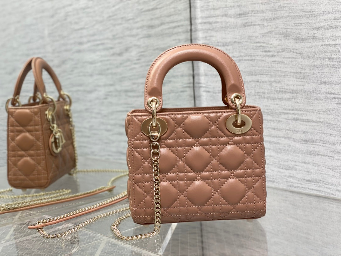 mini lady 17 pinkish brown lambskin mysite