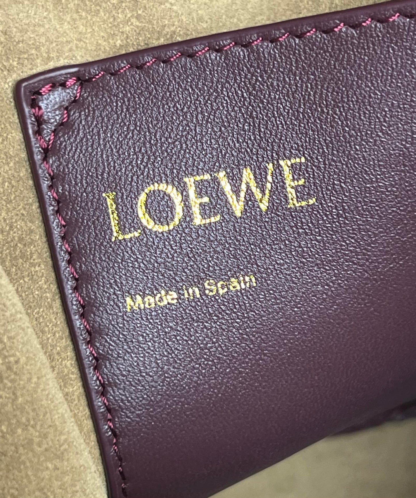 LOE 32 FLAMENCO PURSE BUCKET IN DARK BURGUNDY MELLOW NAPPA LAMBSKIN mysite