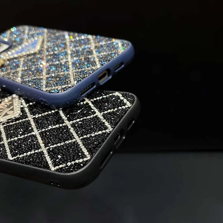 Prada Phone Case with Sparkling Rhinestones For iPhone 17/ 16 / 15 / 14s mysite