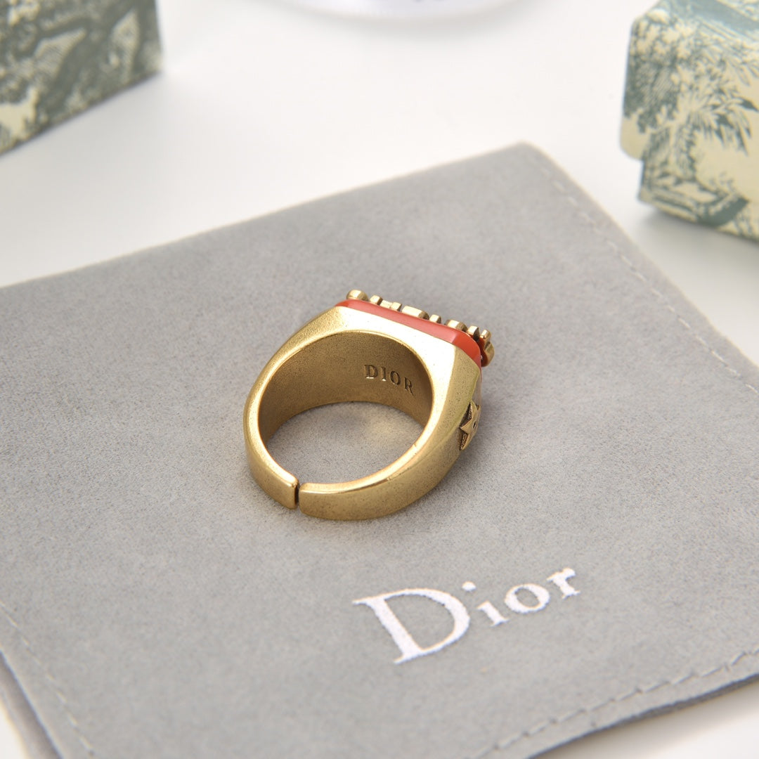 Orange Acrylic Letter Open Rings-s mysite