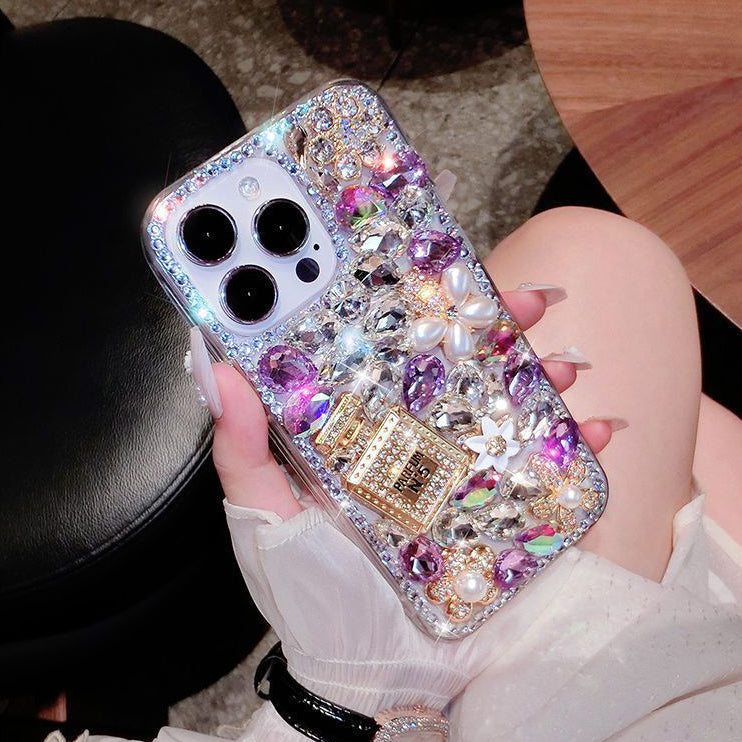 Luxury Rhinestone Diamond Perfume Bow-knot iPhone Case mysite