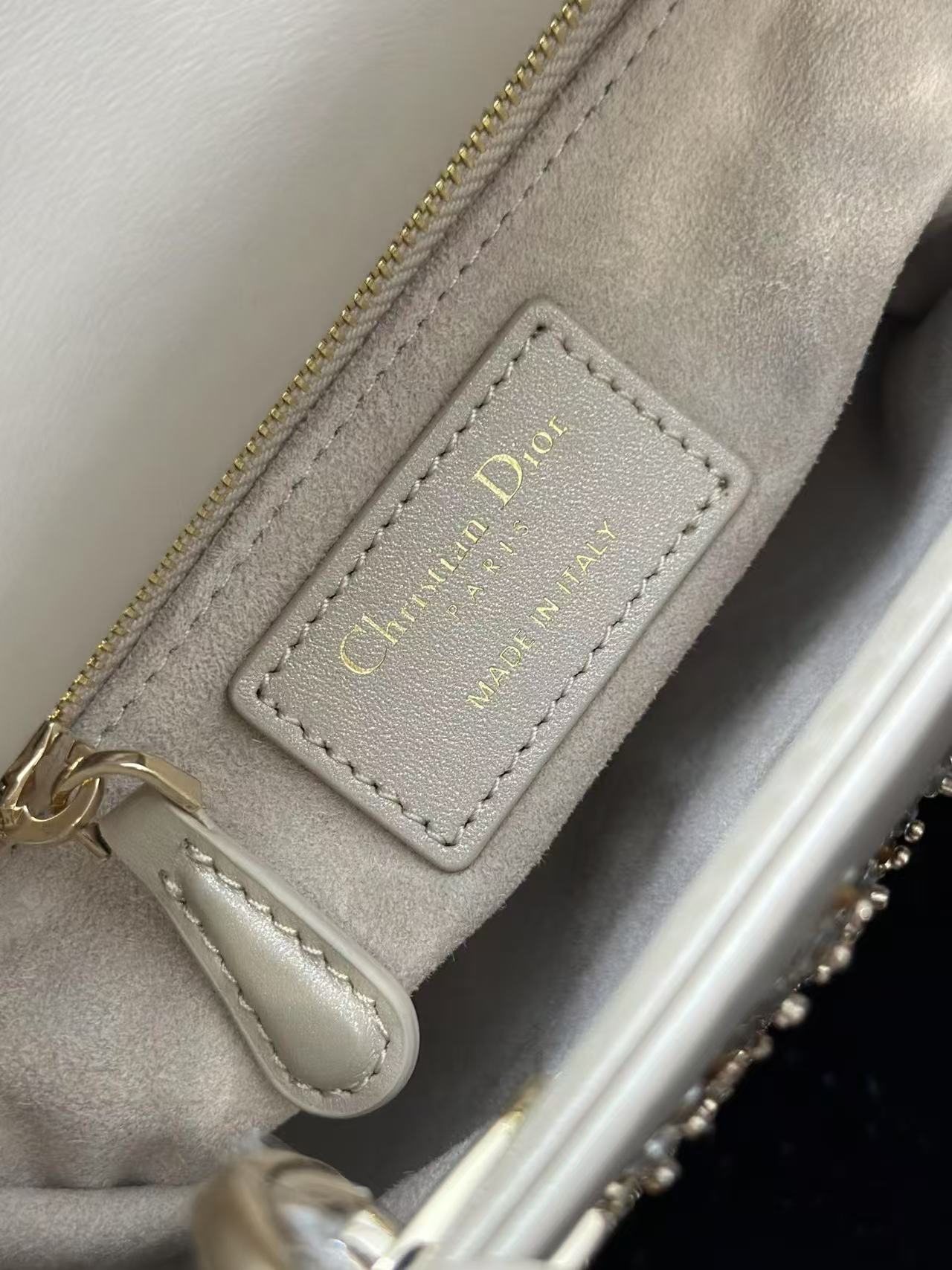 CD Lady Dior 17 Bag Beige Calfskin mysite
