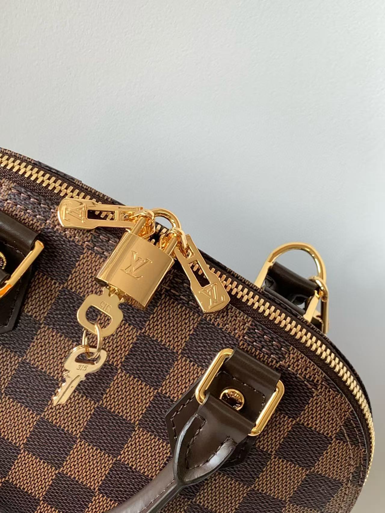 LV Alma BB Bag 25cm Brown Canvas Cowhide mysite