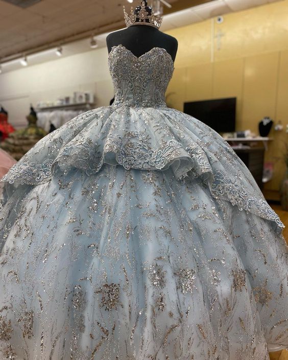 Long Ball Gown prom dress Quinceanera Dresses Lace Appliques cg23740s mysite