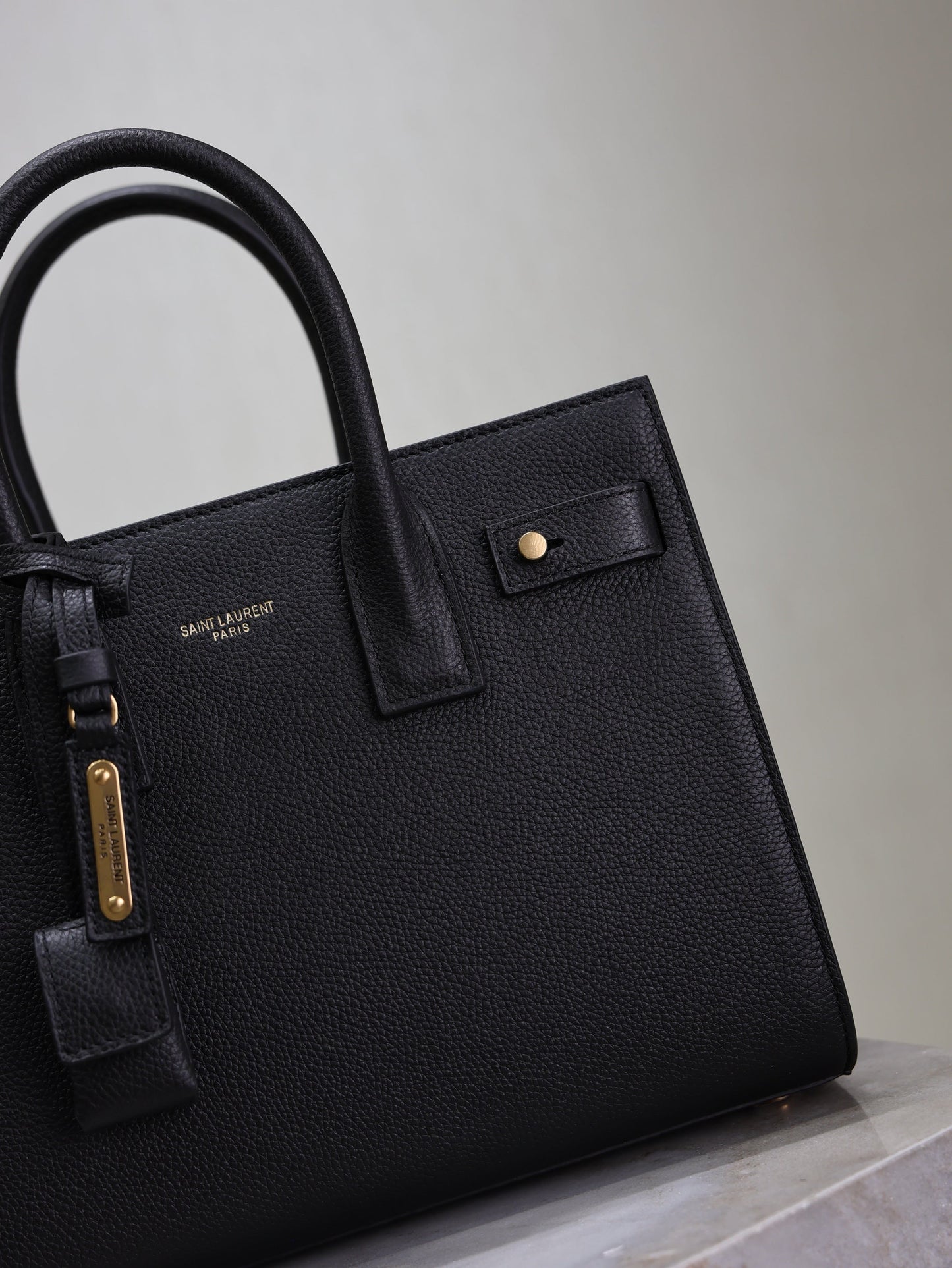 YSL Sac De Jour Nano 26cm Black Grain Cowhide GHW mysite