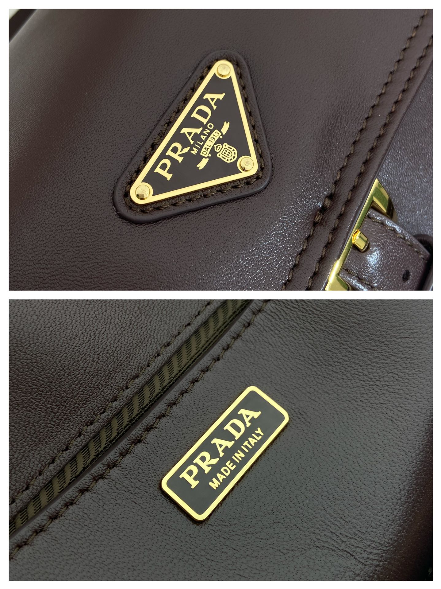 PRA Shoulder Bag Dark Brown Sheepskin 341138 mysite