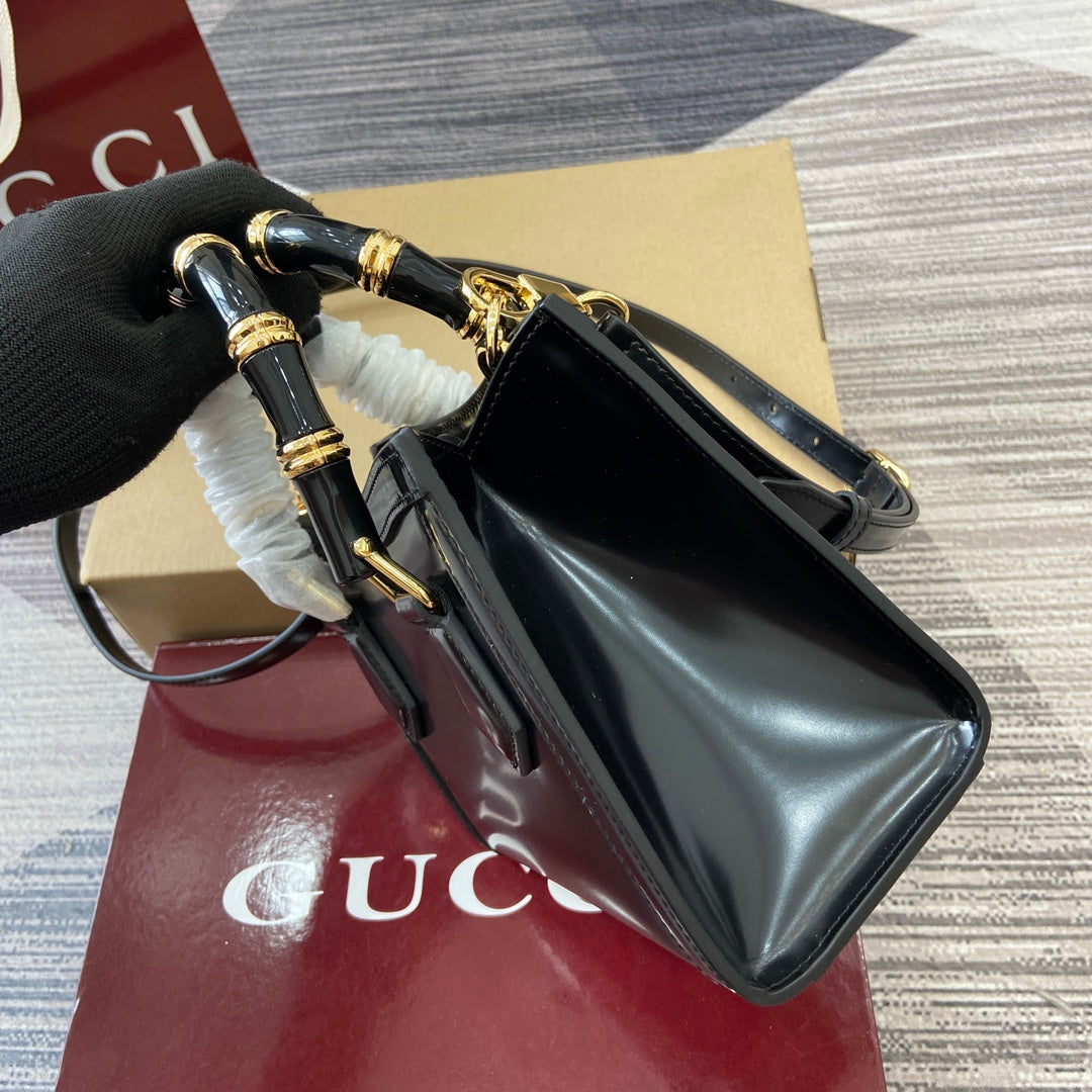 Gucci Bamboo Bag Black Leather 339651 mysite