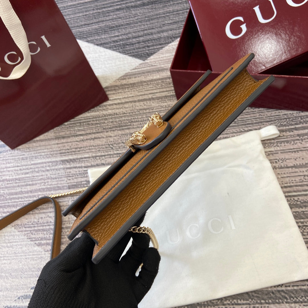 GG Dionysus Chain bag 20cm Brown Grained Leather mysite
