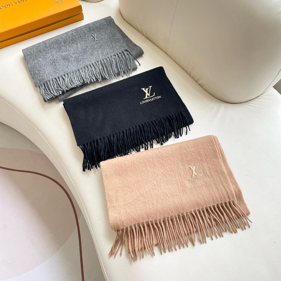 SCARF 180 CM IN SAND BROWN CASHMERE 396550 mysite