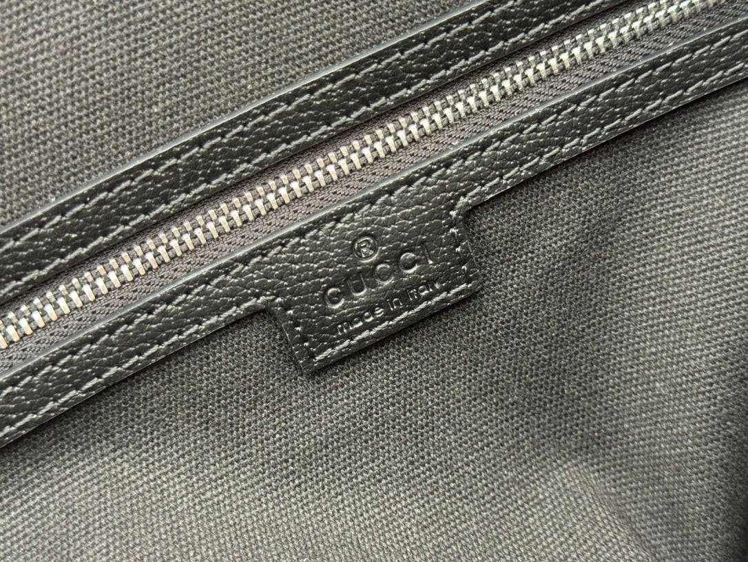 Gucci Briefcase 36.5cm Black Leather Canvas 239949 mysite