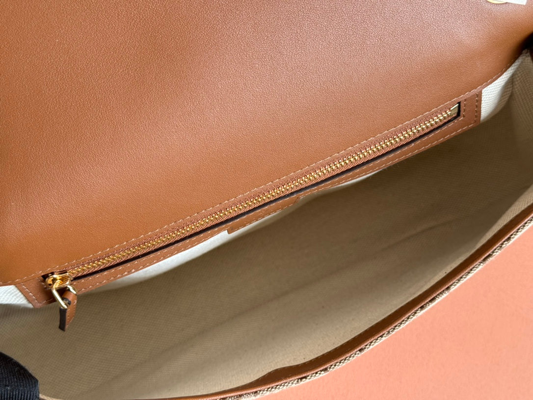 Gucci Blondie 32 Bag Brown Beige Leather Canvas 239899 mysite