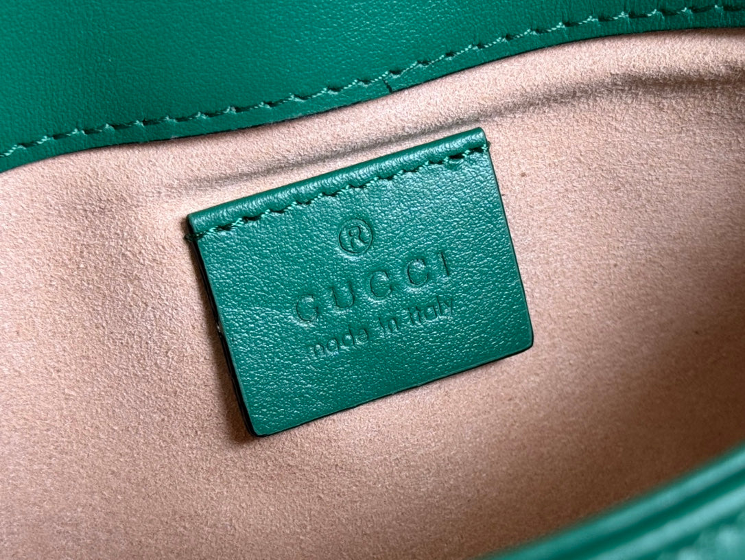 Gucci GG Marmont 16.5 Bag Green Calfskin 248372 mysite