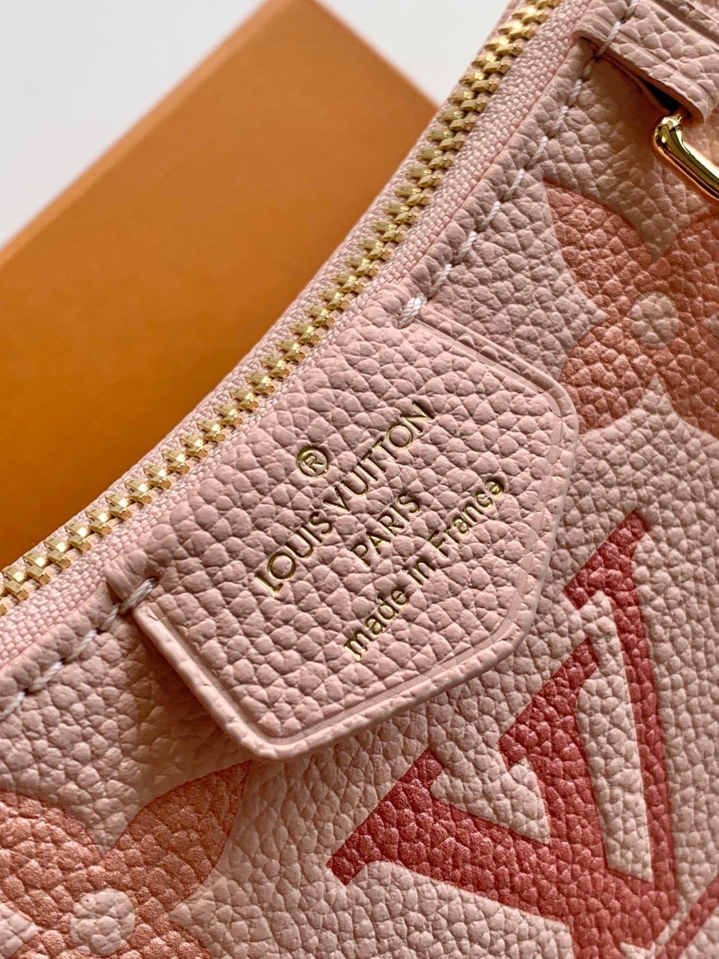 LV Easy Pouch On Strap Pink Embossed Monogram Empreinte Cowhide 251757 mysite