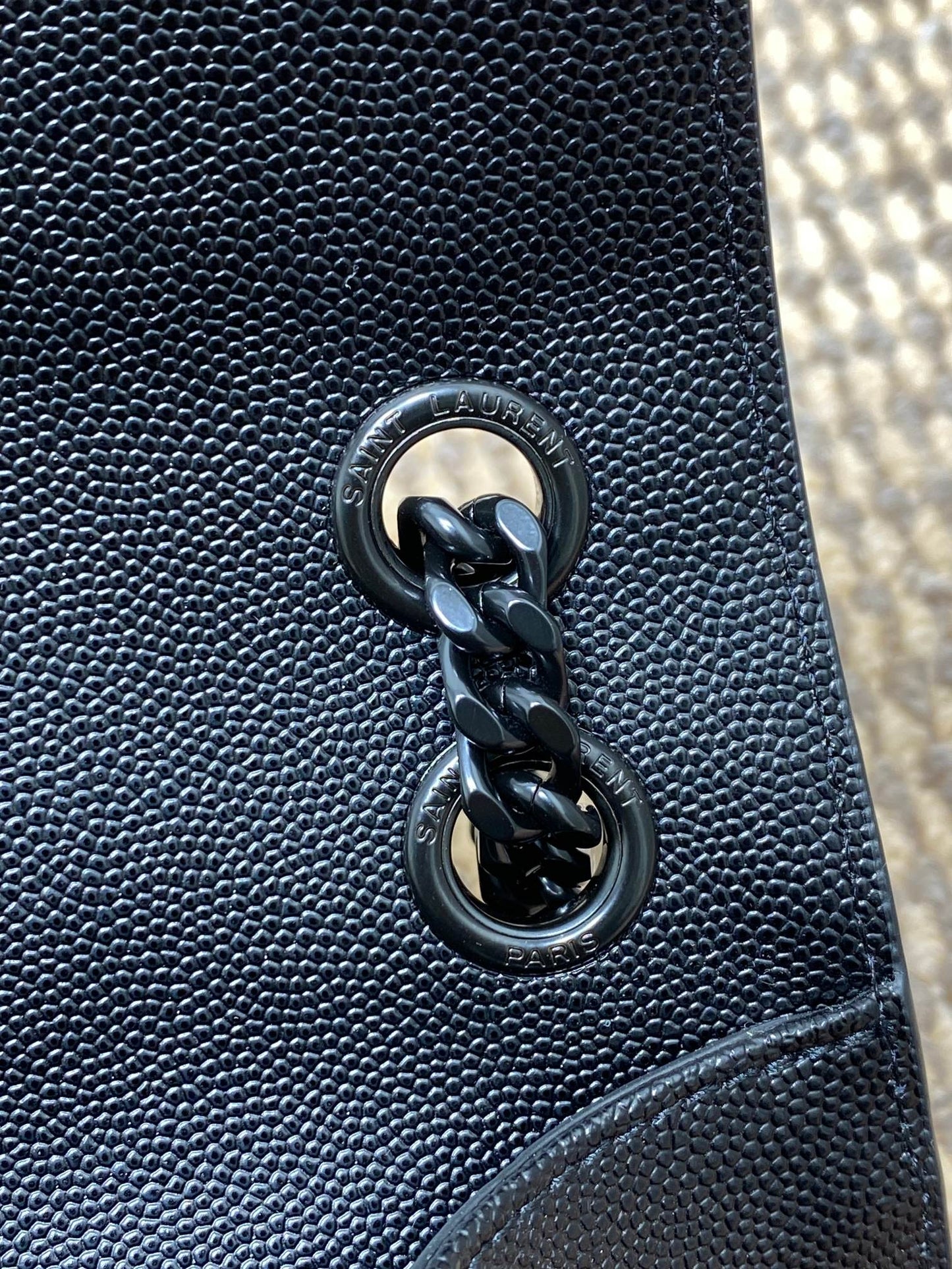 ENVELOPE CHAIN BAG 24 IN BLACK CALFSKIN mysite