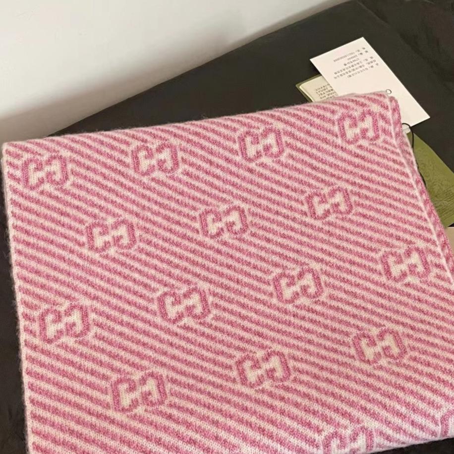 SCARF 195 CM IN LIGHT PINK WOOL 401497 mysite