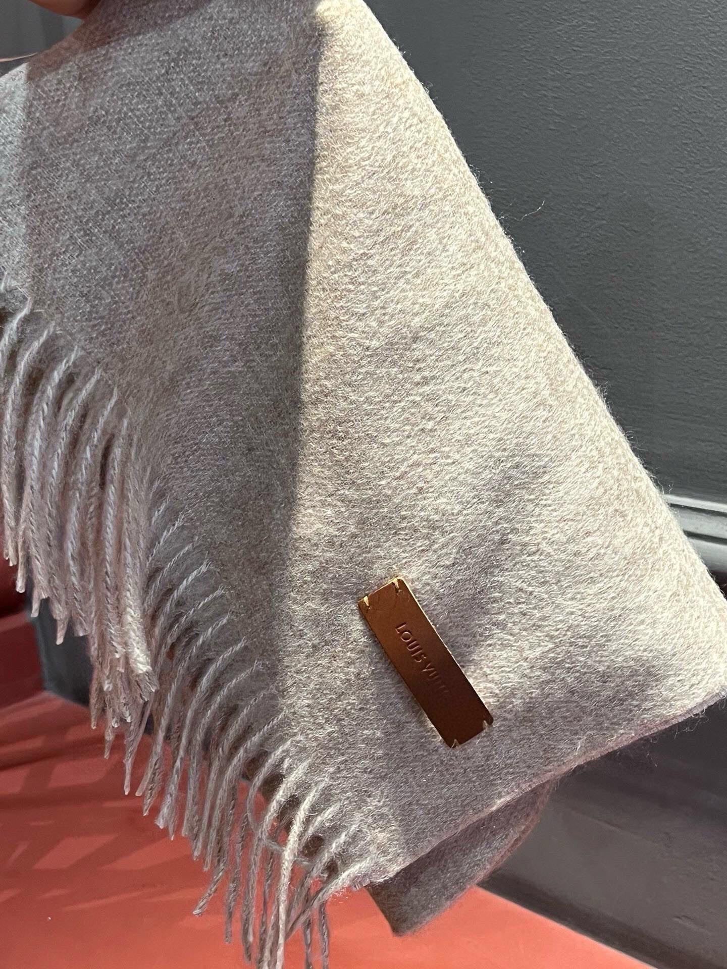 SCARF 180 CM IN TAN BEIGE CASHMERE 396478 mysite