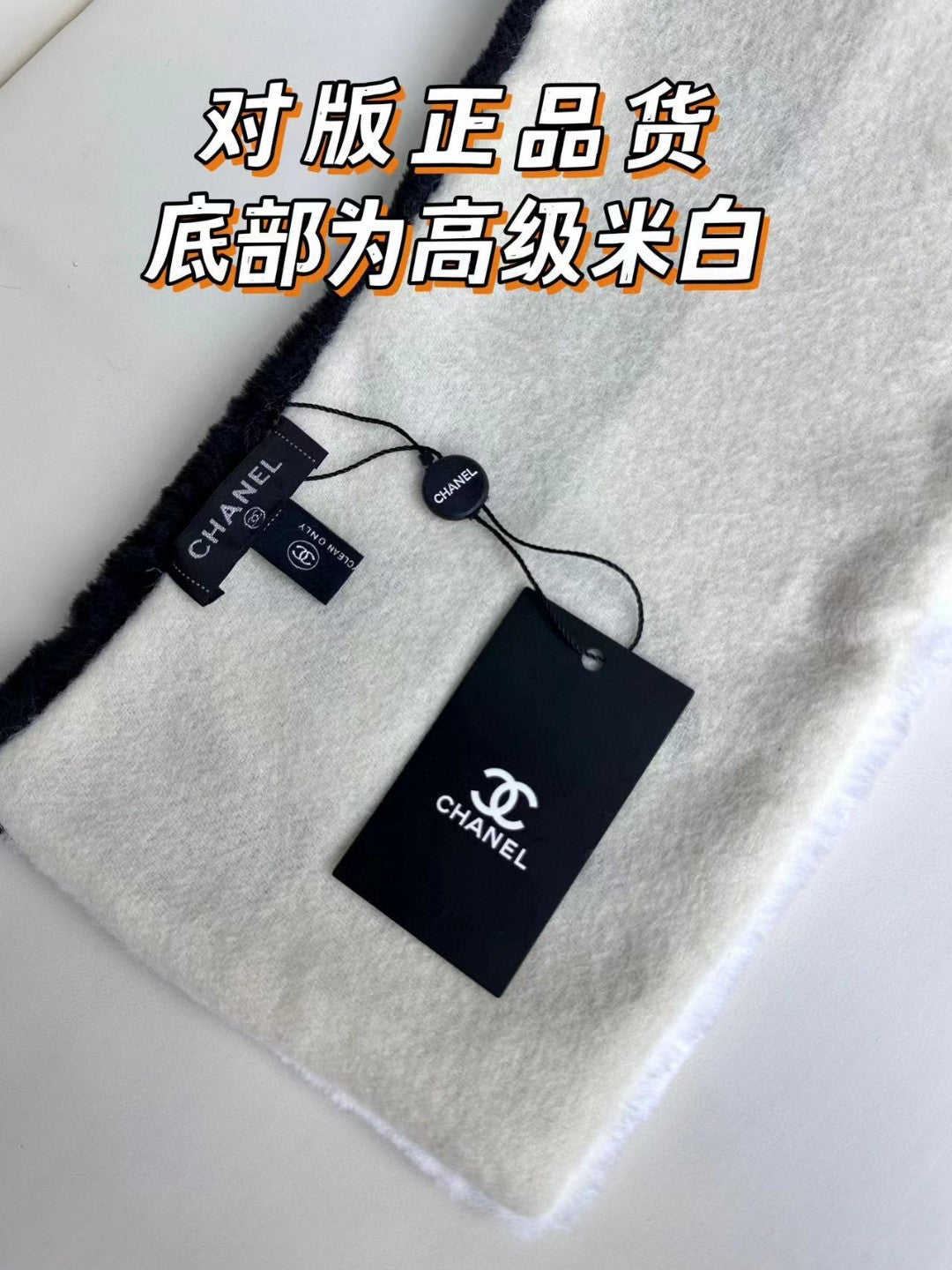 SCARF 120 CM IN BLACK MIX WHITE CASHMERE AND FUR 396432 mysite