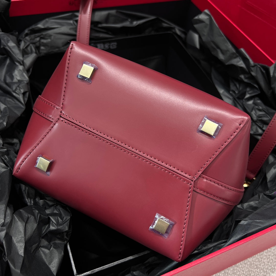 Le 37 Bucket Bag 20cm Red Gold Cowhide mysite