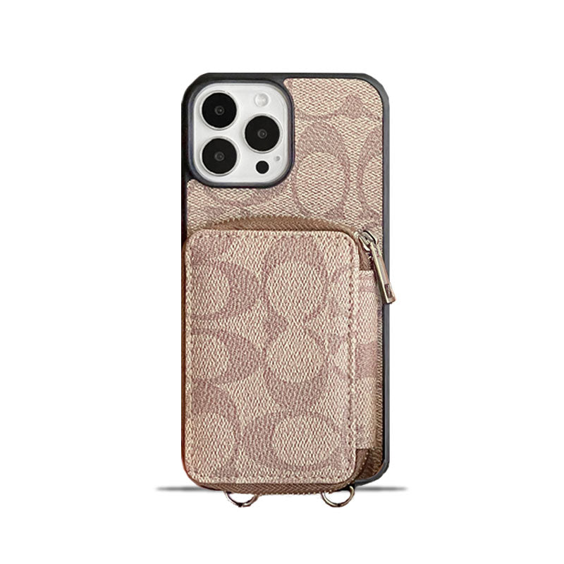 Coach iPhone Case With Wallet Coffee-LQB2414121 mysite