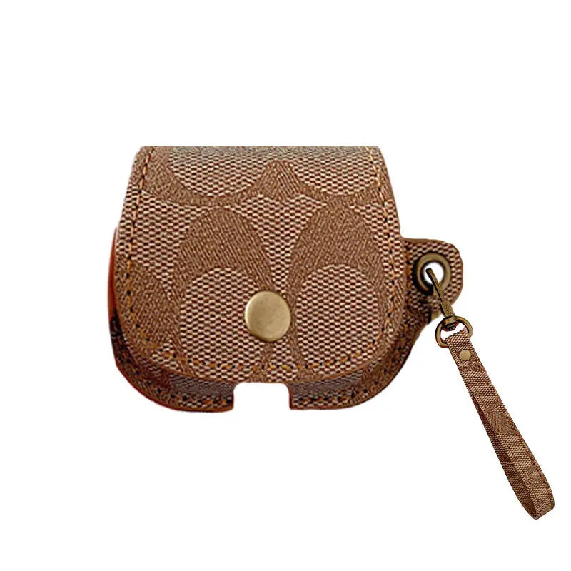 Leather Coach AirPods Pro Case Black-CC231215 mysite