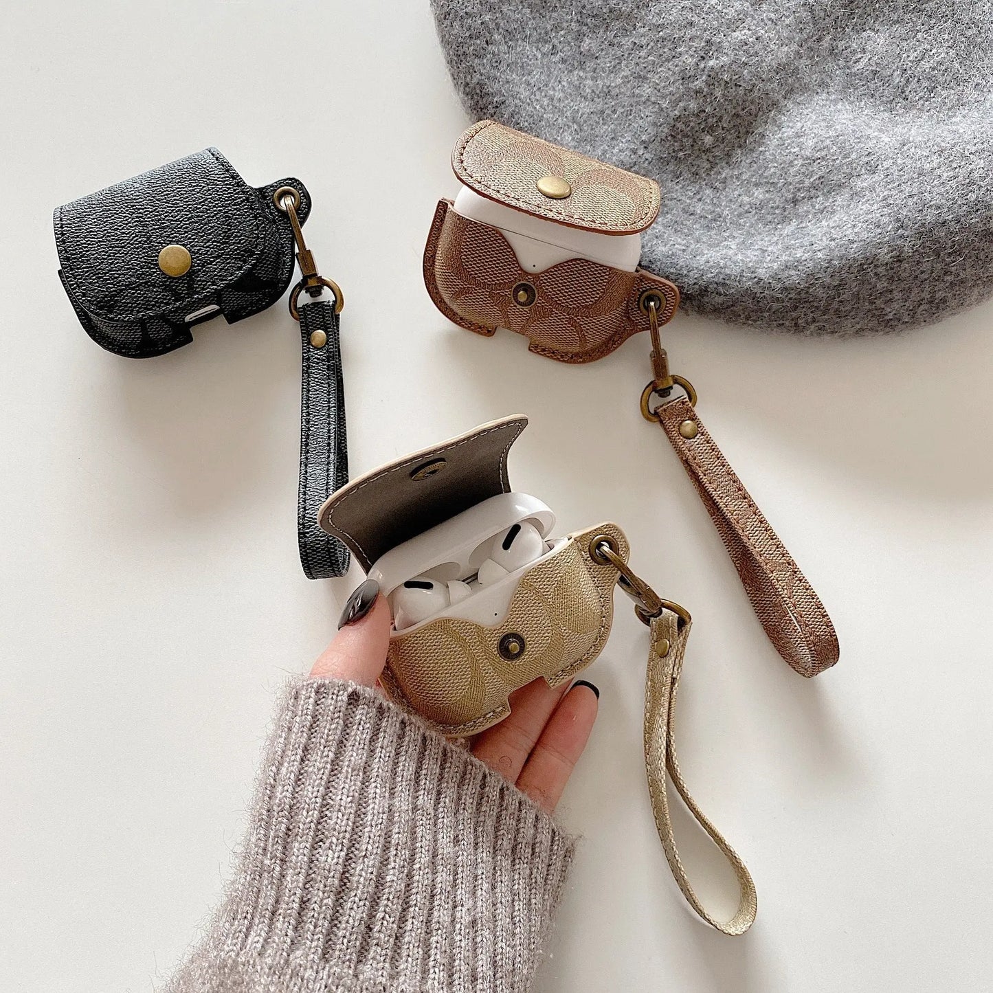 Leather Coach AirPods 3rd Generation Case White-CC231215 mysite