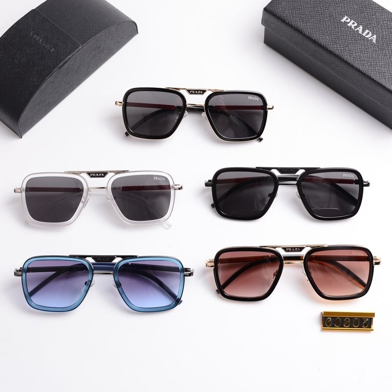 Unisex Double Bridge Metal Square Sunglasses 68805s mysite