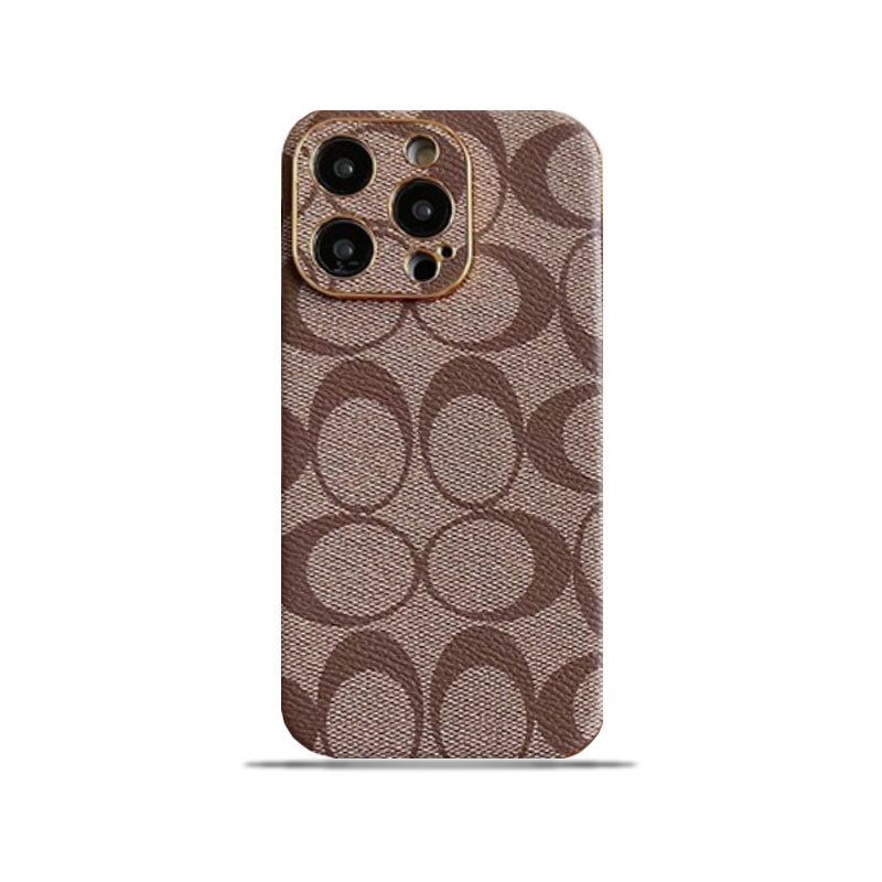 Coach iPhone Case Leather Light Brow -QBK2405131 mysite
