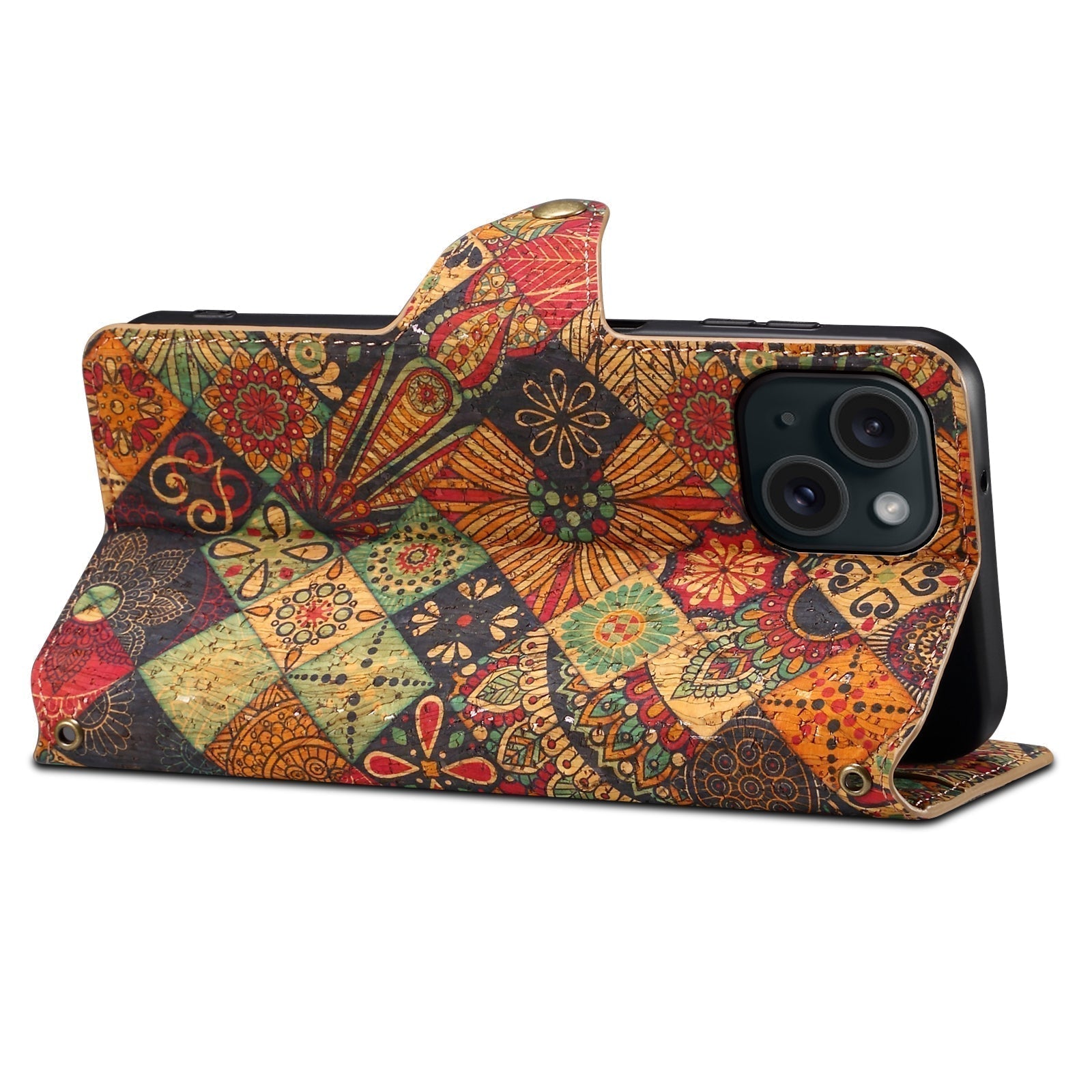 Vintage  Floral seasons Leather Wallet Case  – Boho Chic Protection for iPhone Case1 mysite