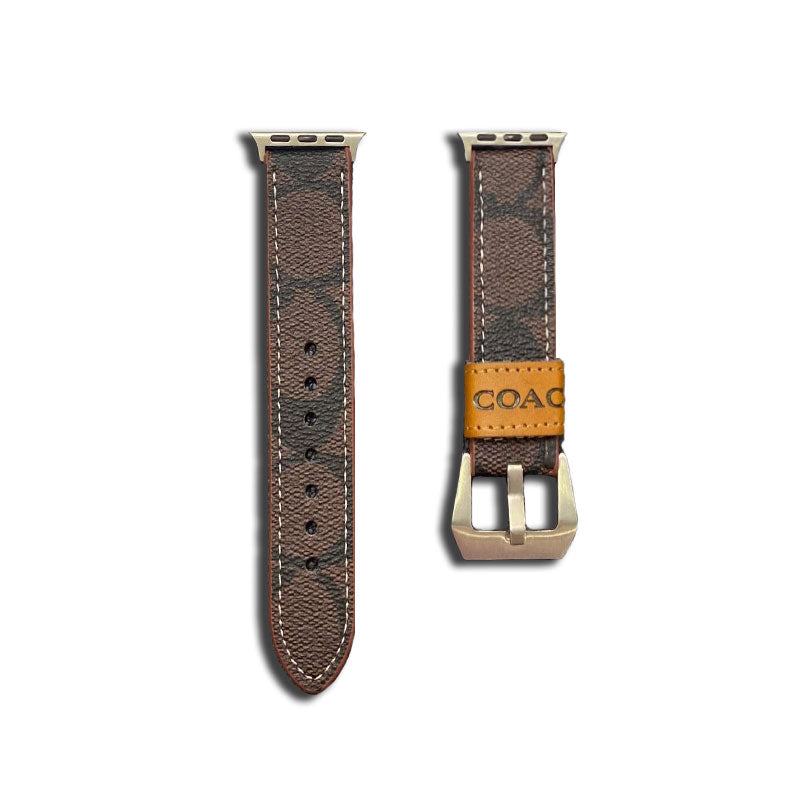 Leather Coach Apple Watch Band Dark brown-YHK244221710s-1 mysite