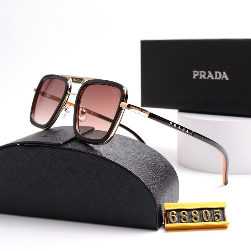 Unisex Double Bridge Metal Square Sunglasses 68805s mysite