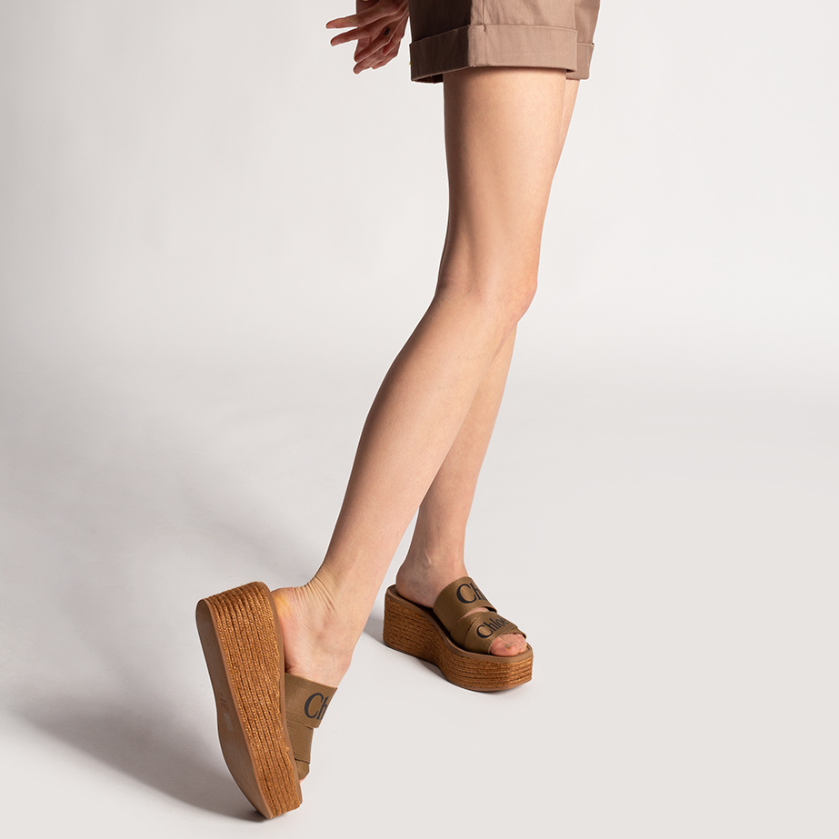 Canvas Woody Platform Sandals mysite