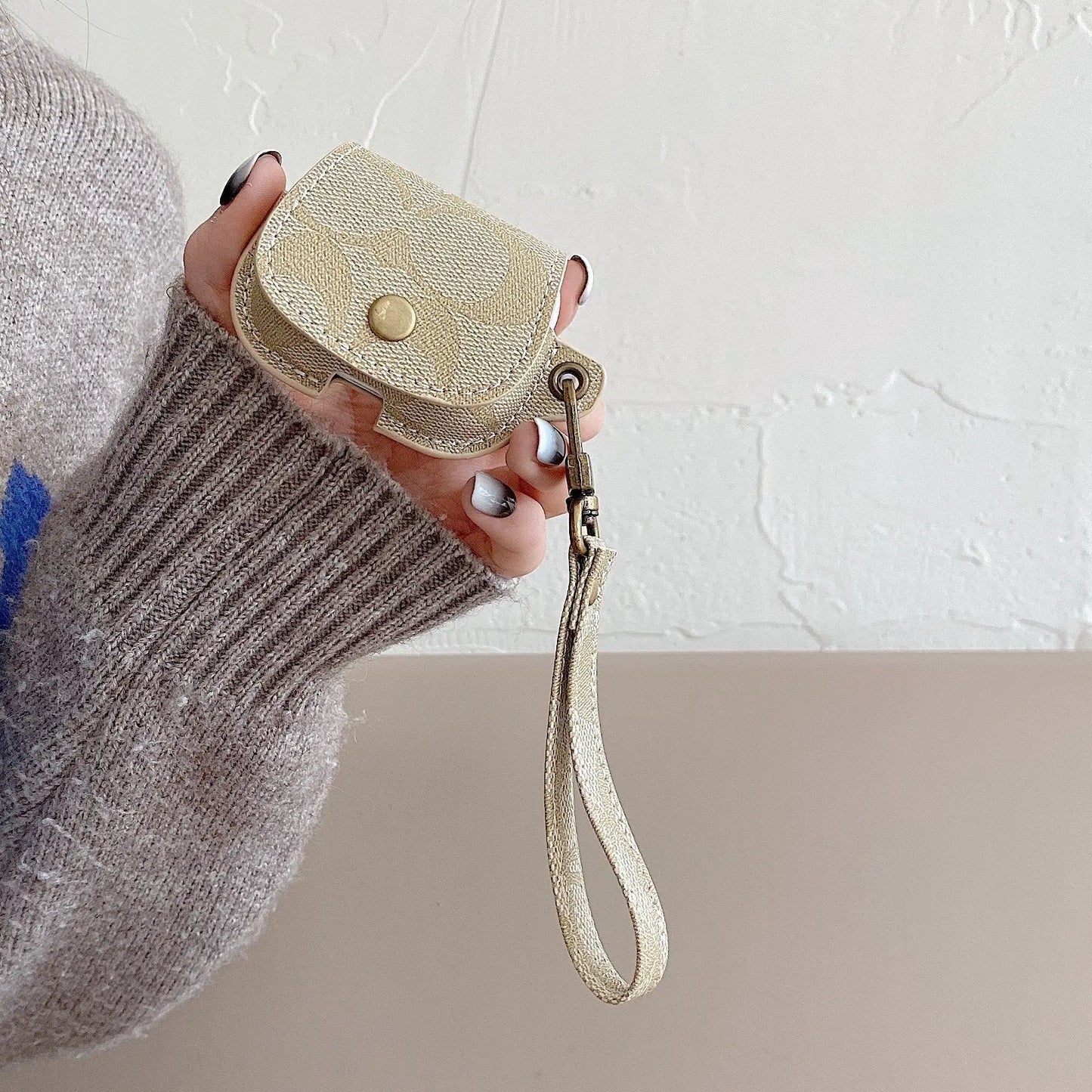 Leather Coach AirPods Pro Case White-CC231215 mysite