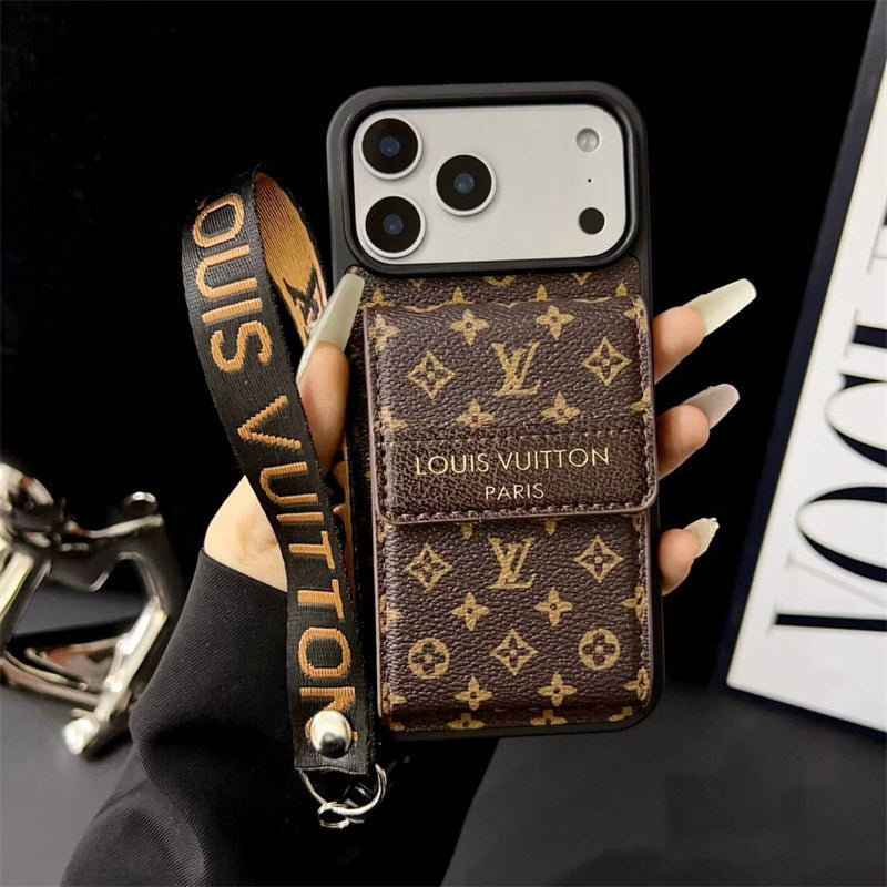 Louis Vuitton Phone case  with card slot for iPhone 17/ 16 / 15 / 14s mysite