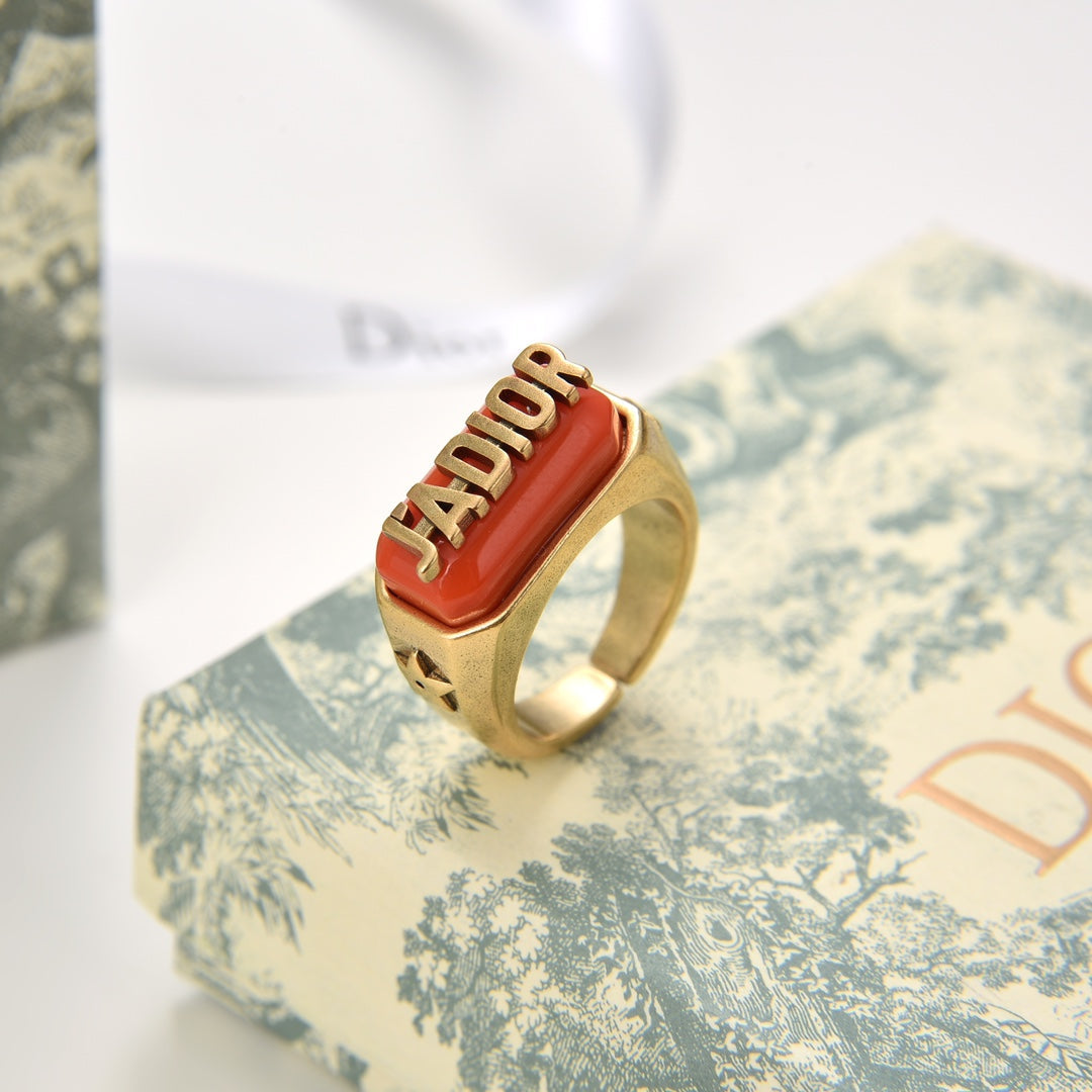 Orange Acrylic Letter Open Rings-s mysite