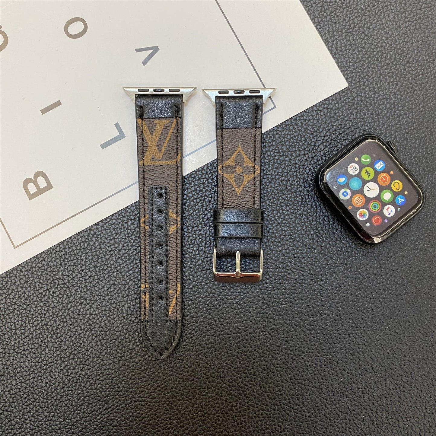 APPLE WATCH STRAP STITCHING MONOGRAM LEATHERs-1 mysite