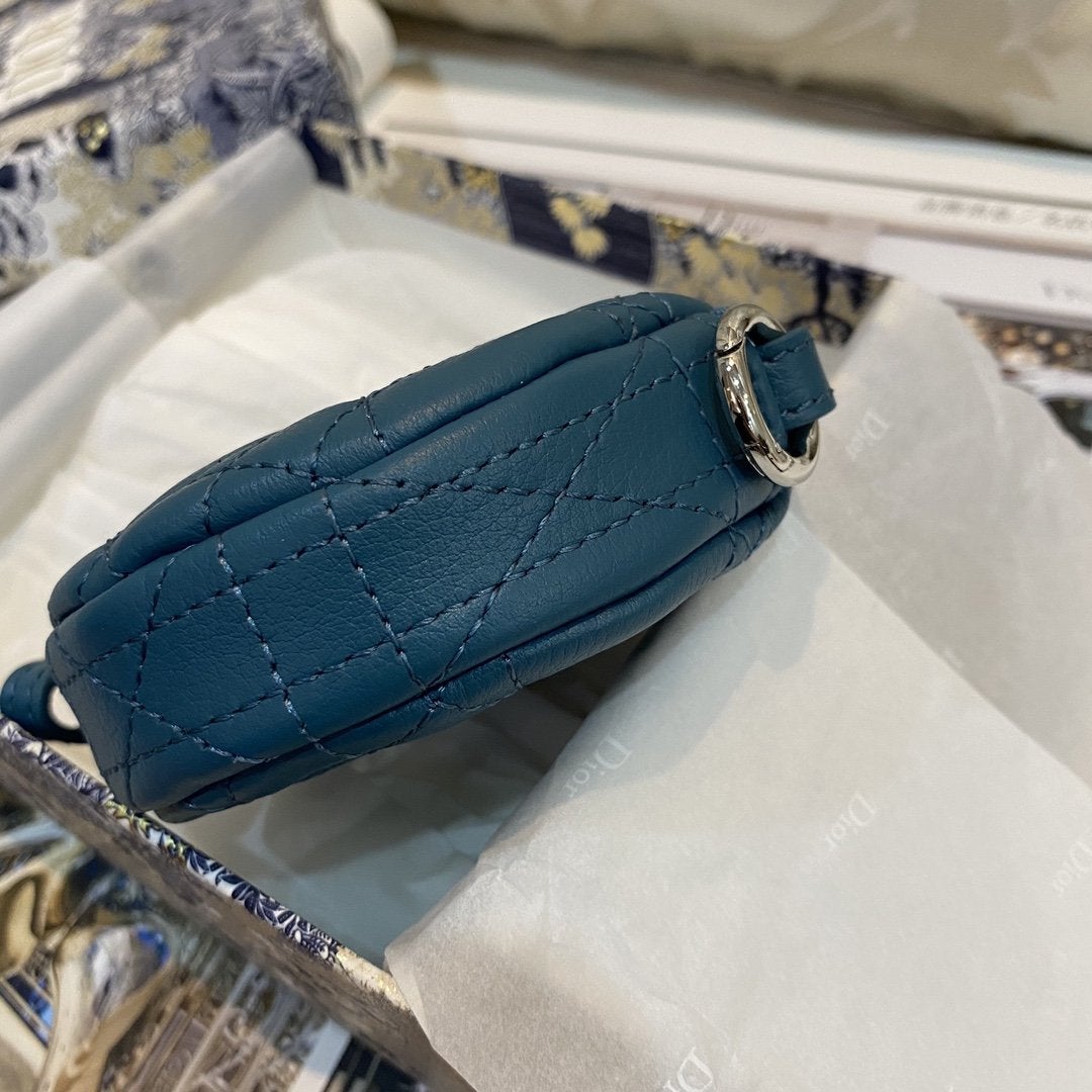 DETACHABLE CARO ROUND COIN PURSE DEEP OCEAN BLUE CANNAGE CALFSKIN mysite