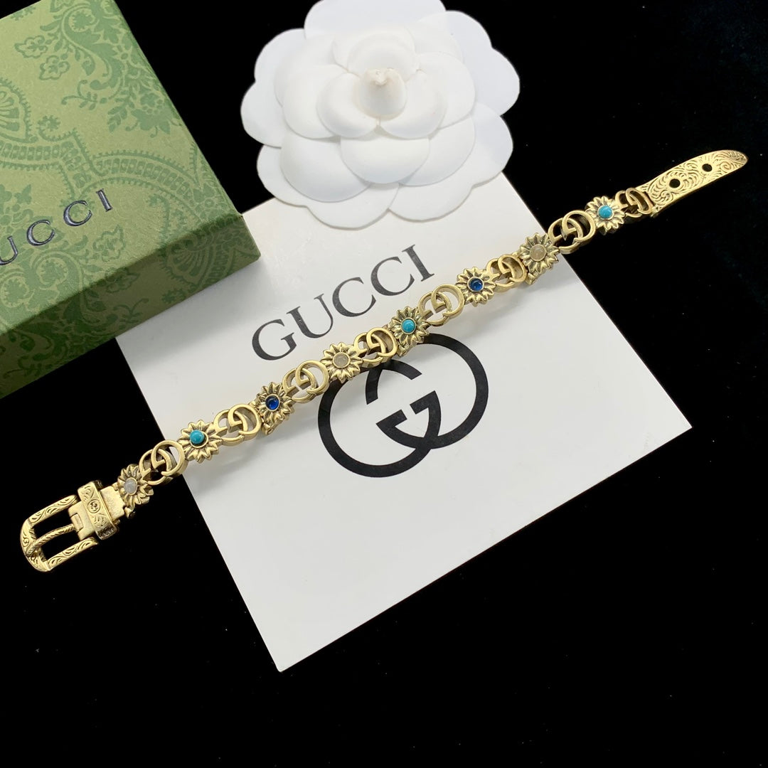 Classic Belt Sunflower Pattern Bracelet mysite