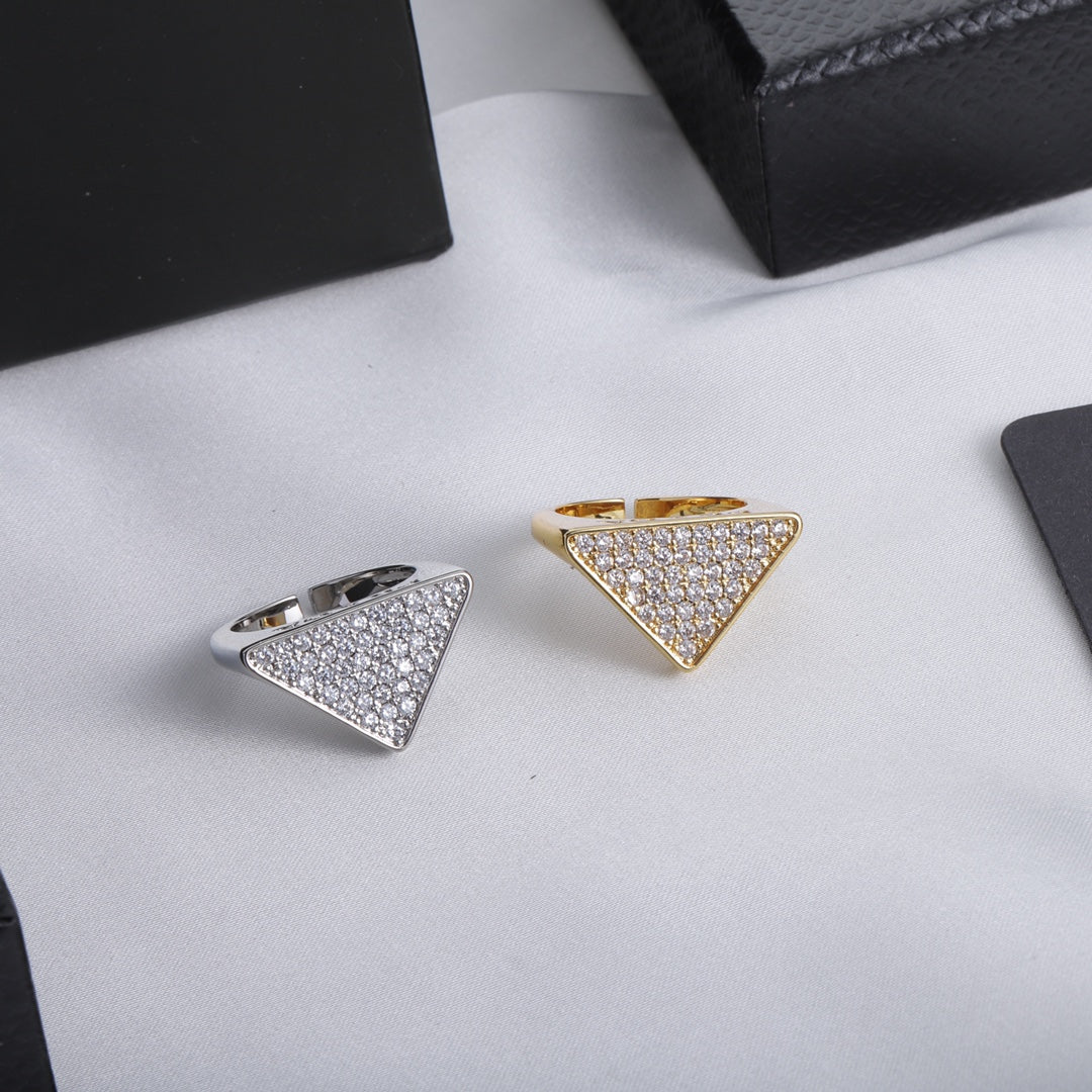 Fashion Diamond Triangle Open Rings-s mysite