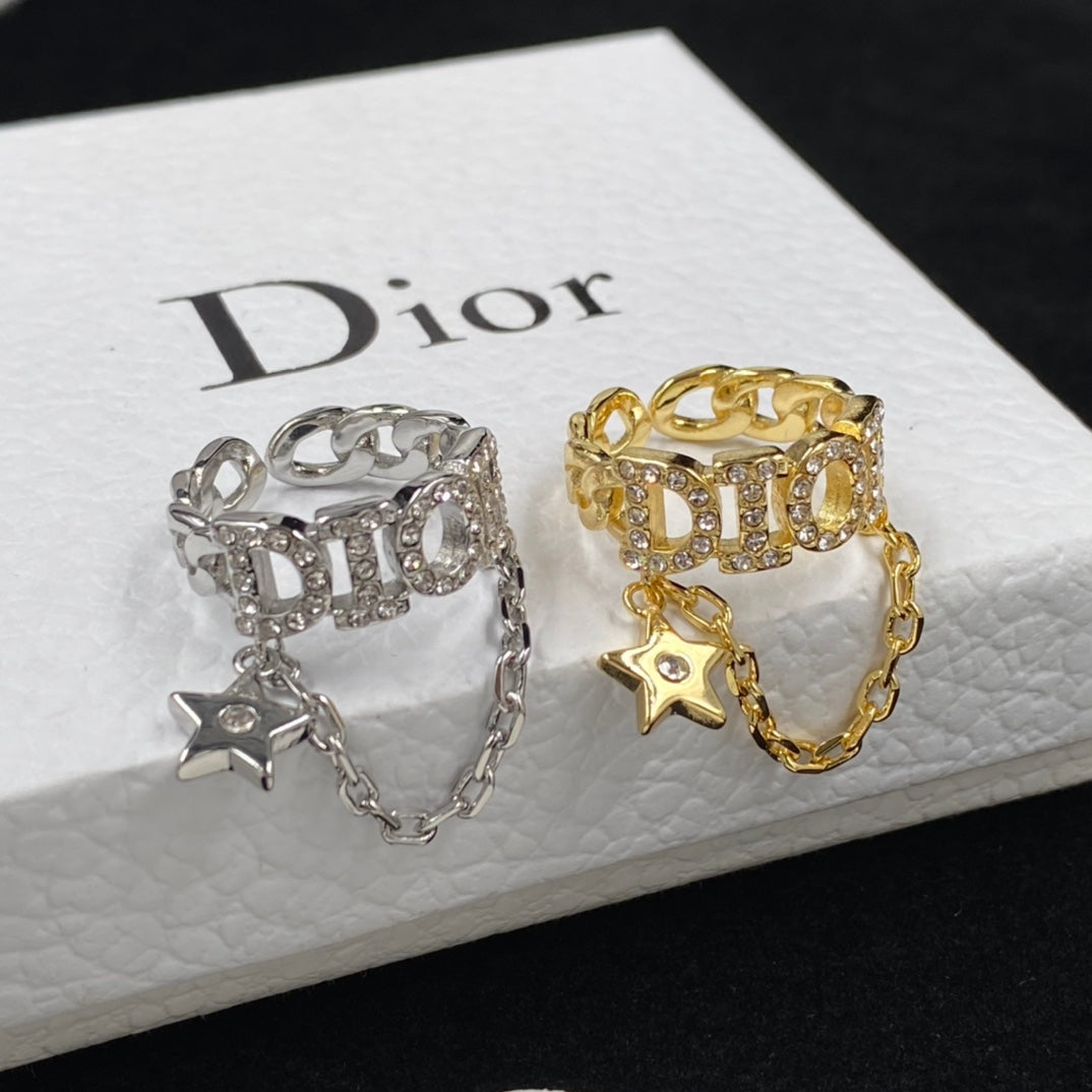 Personalised Star Chain Open Rings-s mysite