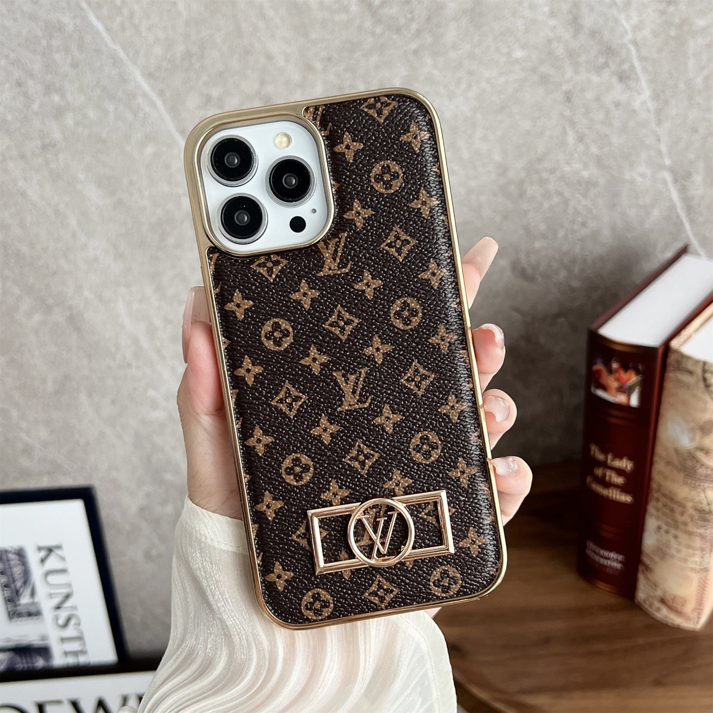 MONOGRAM CANVAS LEATHER PREMIUM ELECTROPLATING FOR IPHONEs mysite