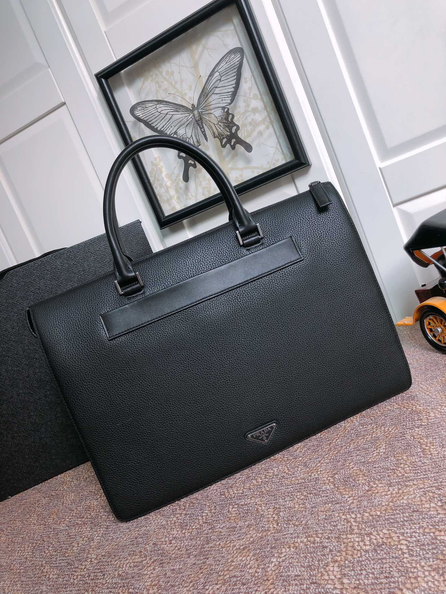 BRIEFCASE 40 IN BLACK GRAINED CALFSKIN mysite