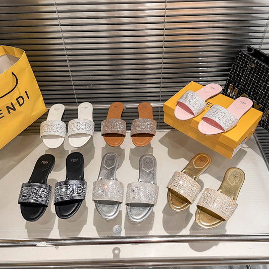 Full Diamond Flat Slippers-1 mysite