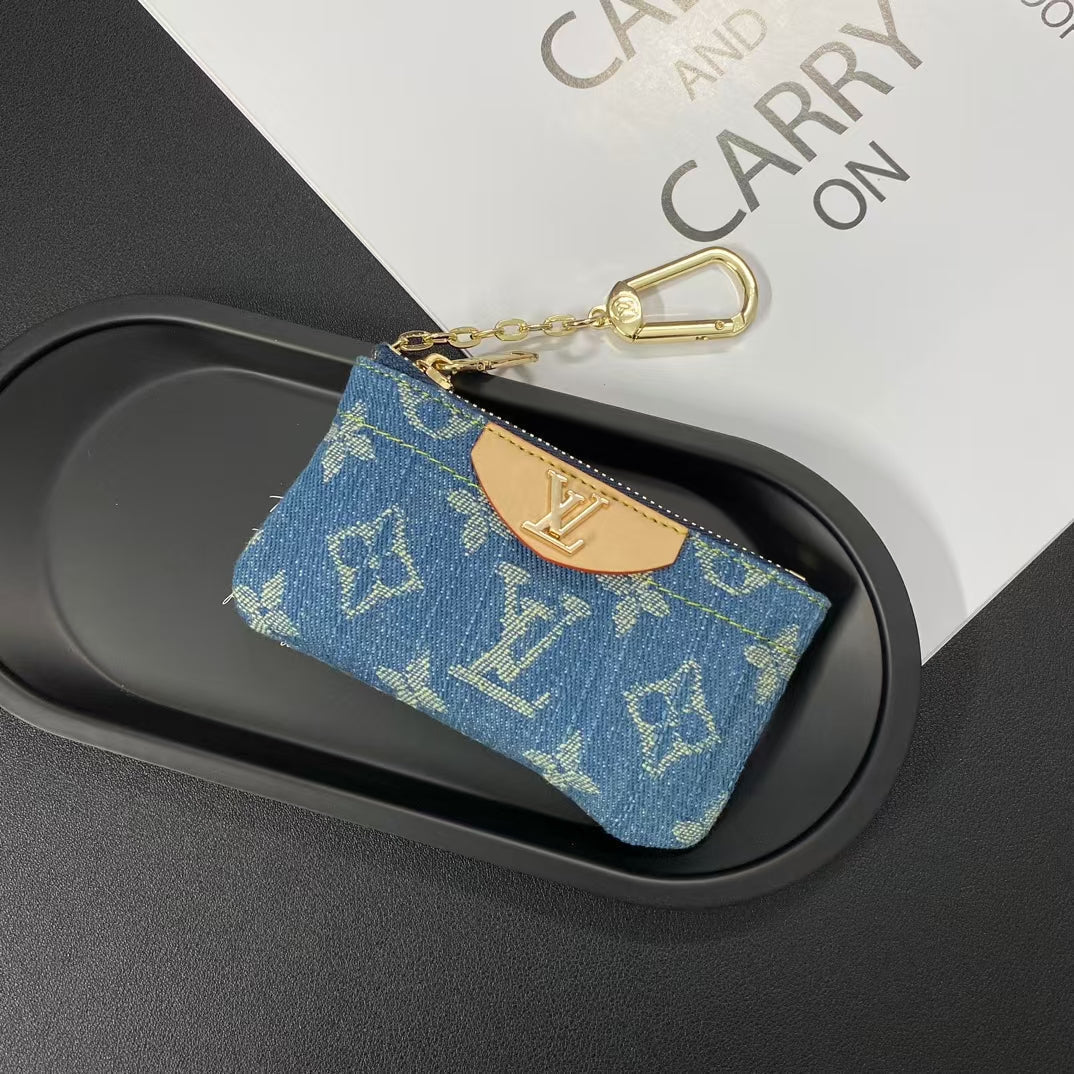 Luxury  Monogram Coin Pouch – Stylish & Compact Keychain Wallet-s mysite