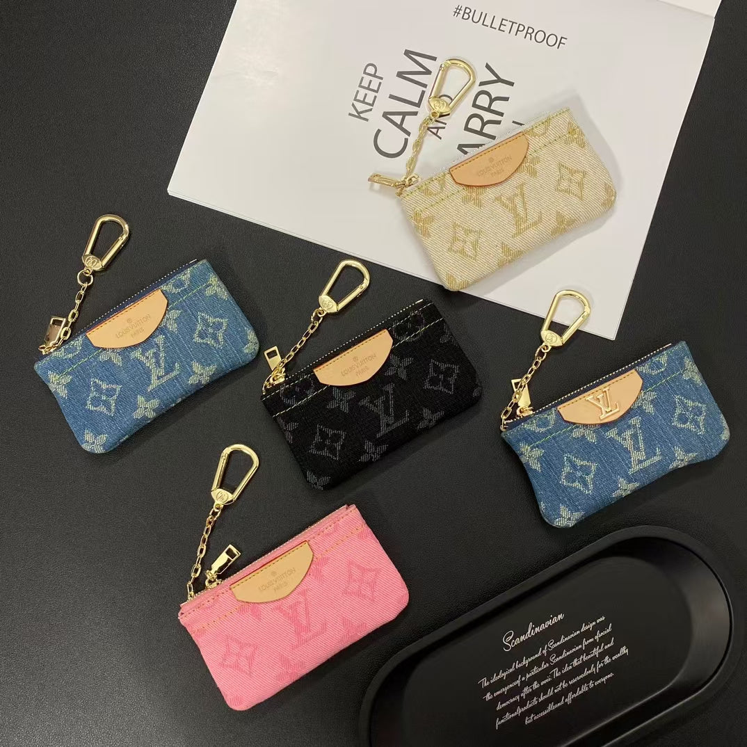 Luxury  Monogram Coin Pouch – Stylish & Compact Keychain Wallet-s mysite