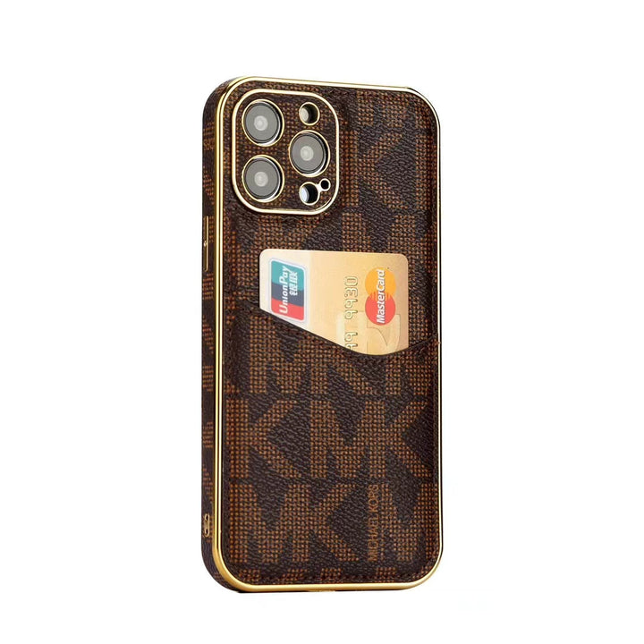 Luxury M-K-Inspired Monogram iPhone Case with Card Holders mysite