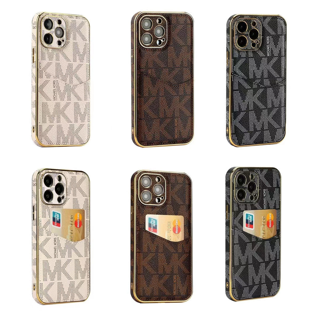 Luxury M-K-Inspired Monogram iPhone Case with Card Holders mysite