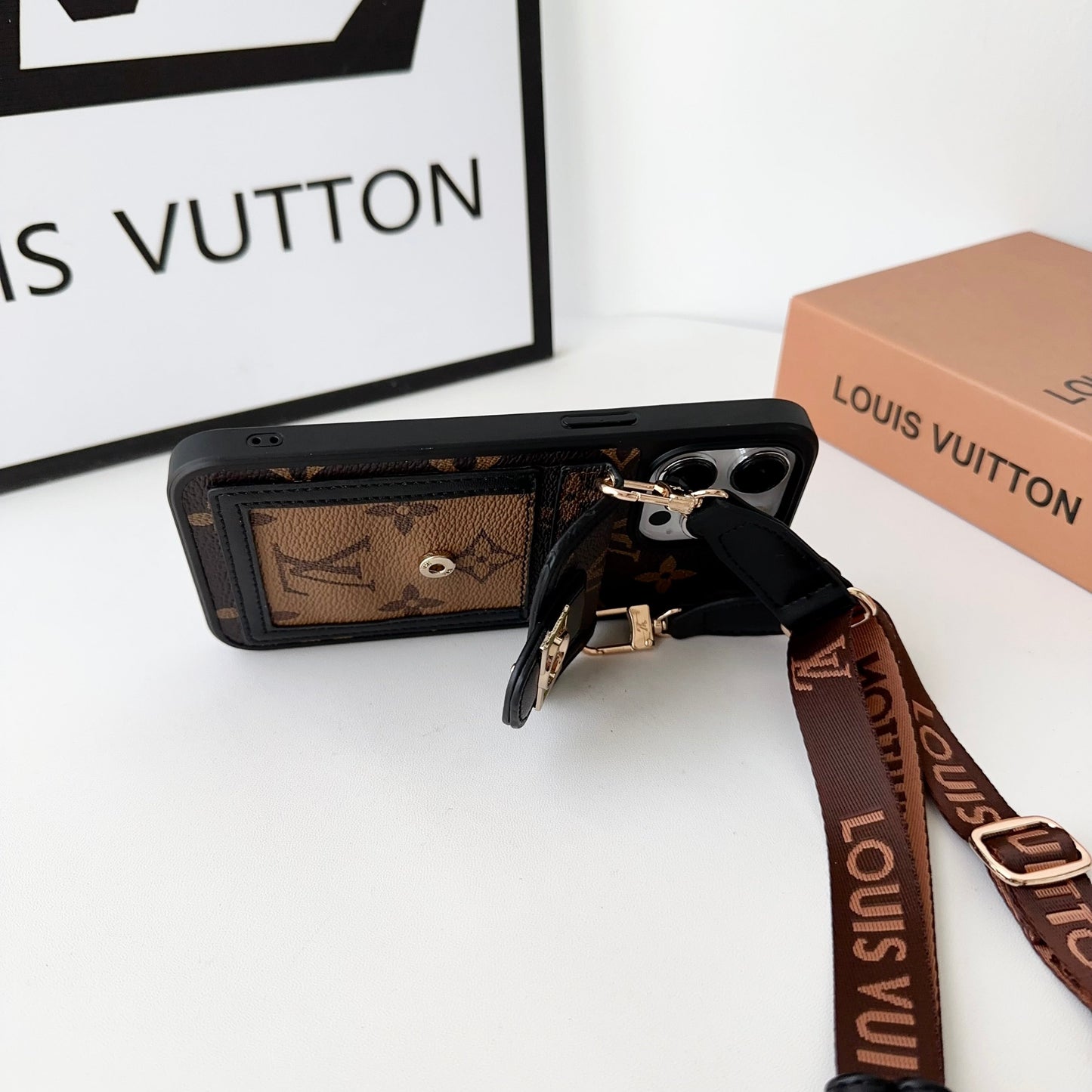 Luxury DAUPHINE LEATHER MONOGRAM CROSSBODY IPHONE CASEs mysite