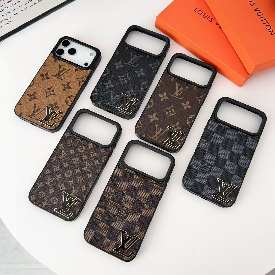 Luxury LV Leather Phone Case For iPhone 17 / 16 / 15 / 14s mysite