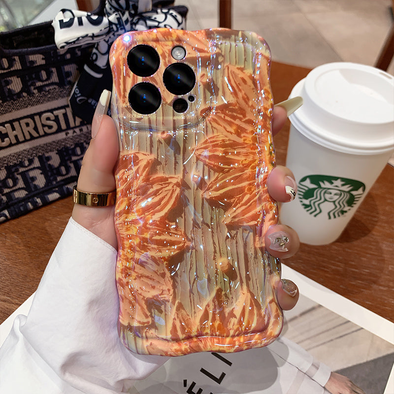 Advanced Sense Oil Painting Flower iPhone Case mysite