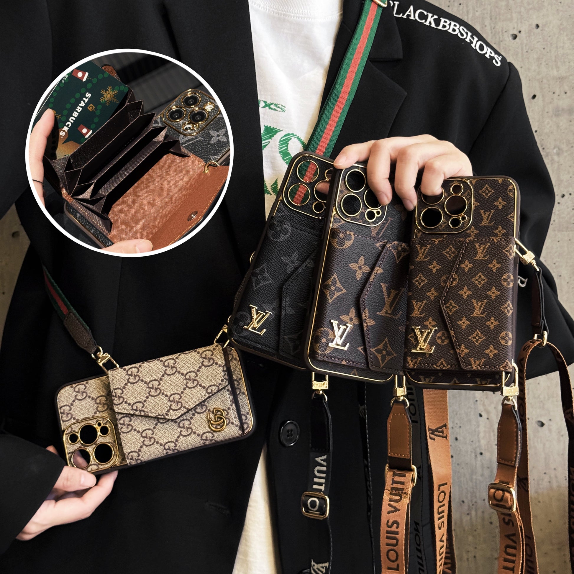 Luxury Monogram Canvas Leather Card Holder iPhone Cases mysite